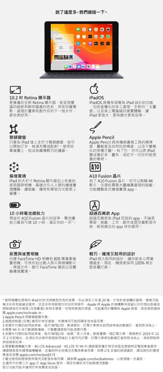 【Apple 蘋果】2019 iPad 10.2吋 平板電腦