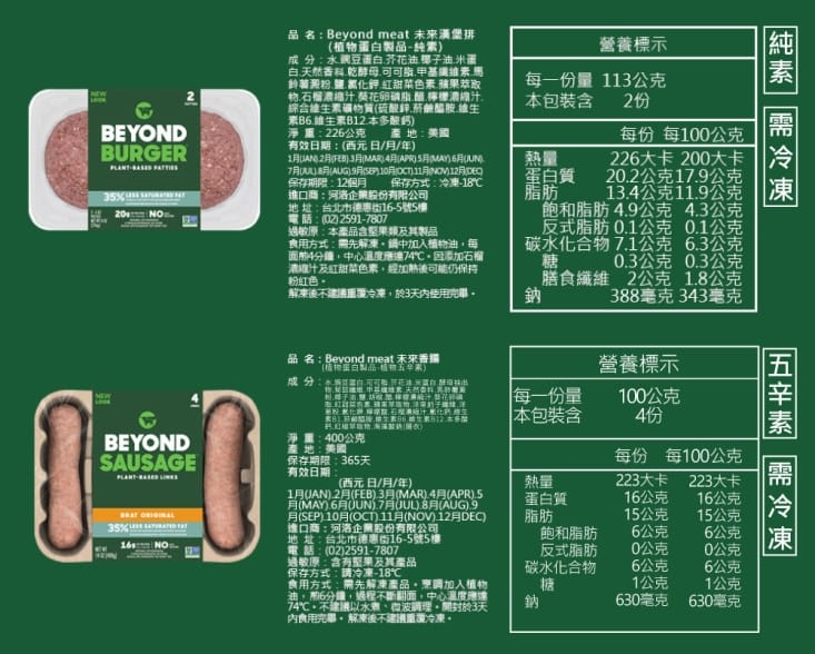 【Beyond meat】美國未來漢堡排(227g/盒) 純素植物肉 植物蛋白