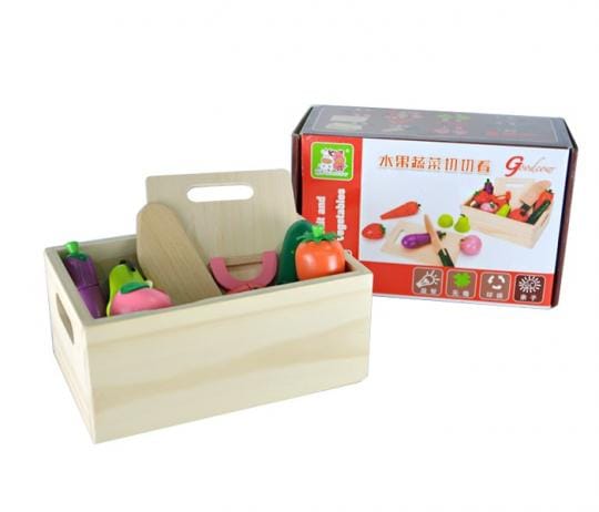 磁性木製水果切切樂玩具