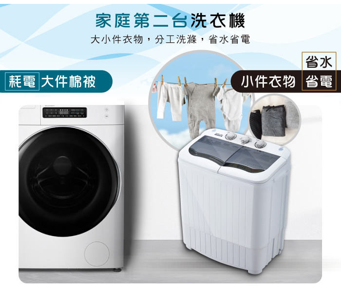 MAYLINK美菱3.5KG節能雙槽洗衣機/雙槽洗滌機/洗衣機 ML-3810 