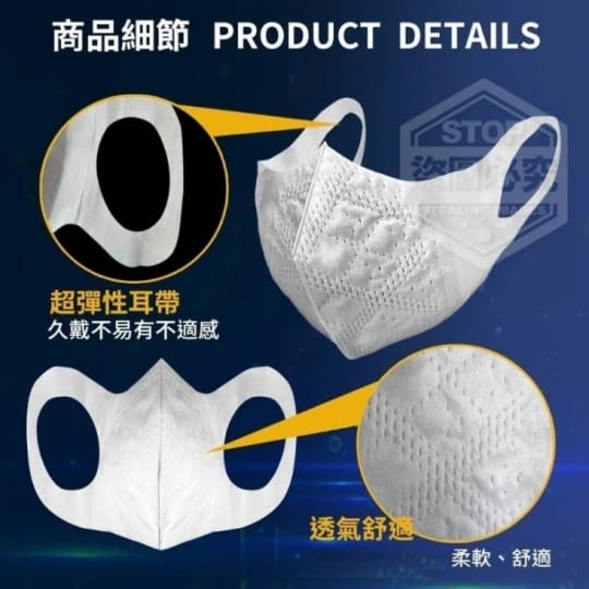 台灣製高防護3D立體口罩