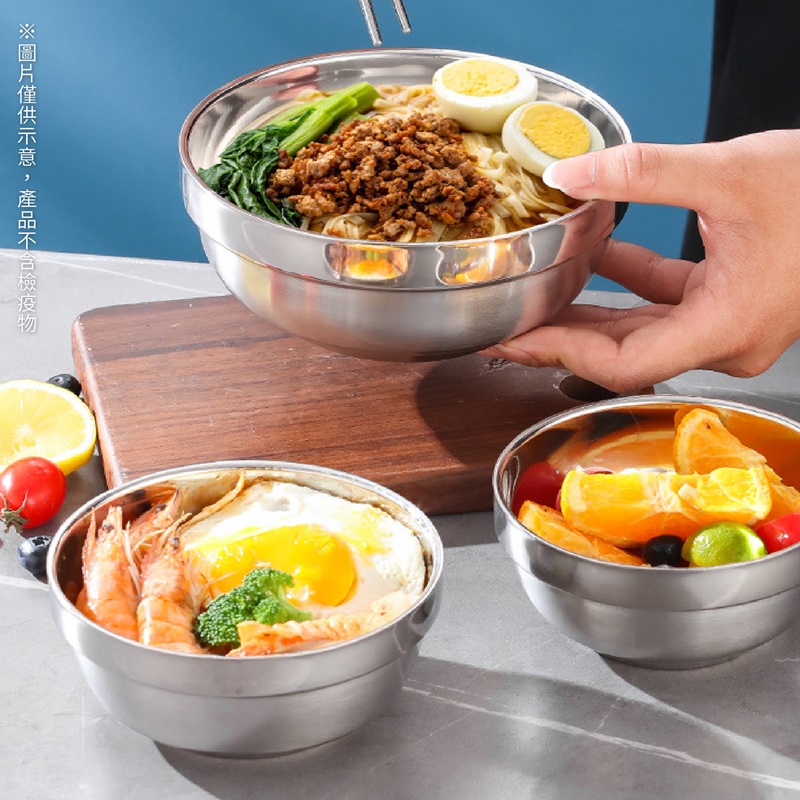 304雙層隔熱不鏽鋼碗(附筷子)