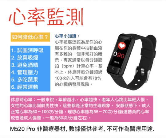 Osmile銀髮族健康手環 M520 Pro