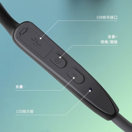 HANLIN 防水藍牙5.0骨傳導耳機(BTJ20)