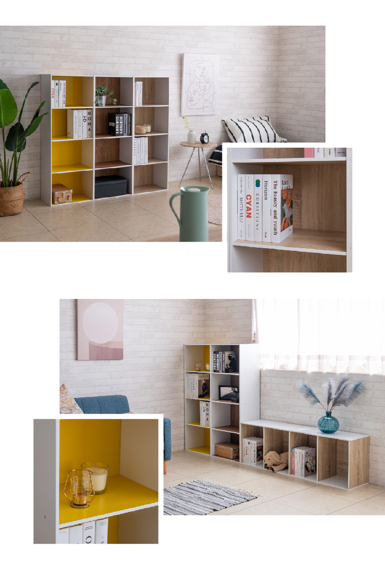 【TZUMii】繽紛粉彩四格收納四層收納櫃 四色任選