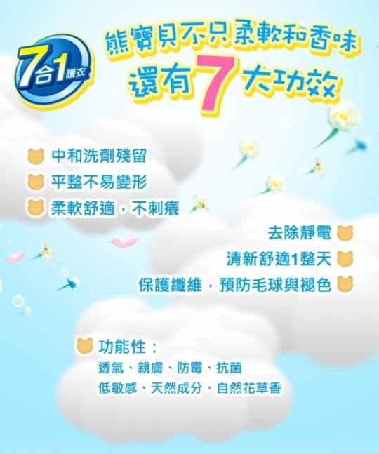 熊寶貝柔軟精補充包