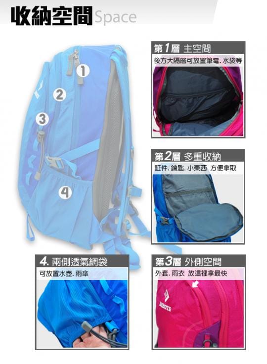 【DIBOTE迪伯特】軟背攻頂包登山背包