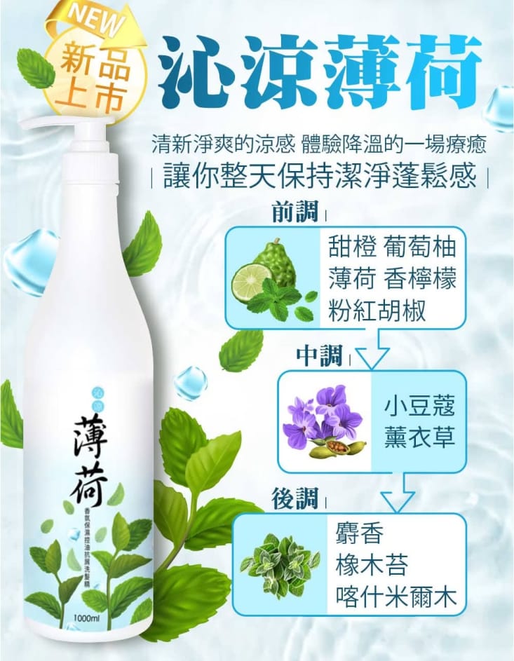 【MIAU】香氛保濕控油抗屑3效洗髮精1000ml／護髮素500ml 5款任選