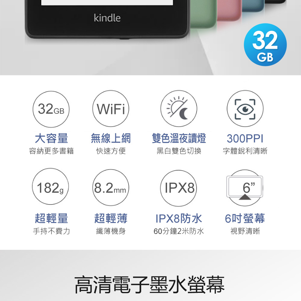 【Amazon】Paperwhite 4亞馬遜電子書閱讀器 贈保護貼(32GB)