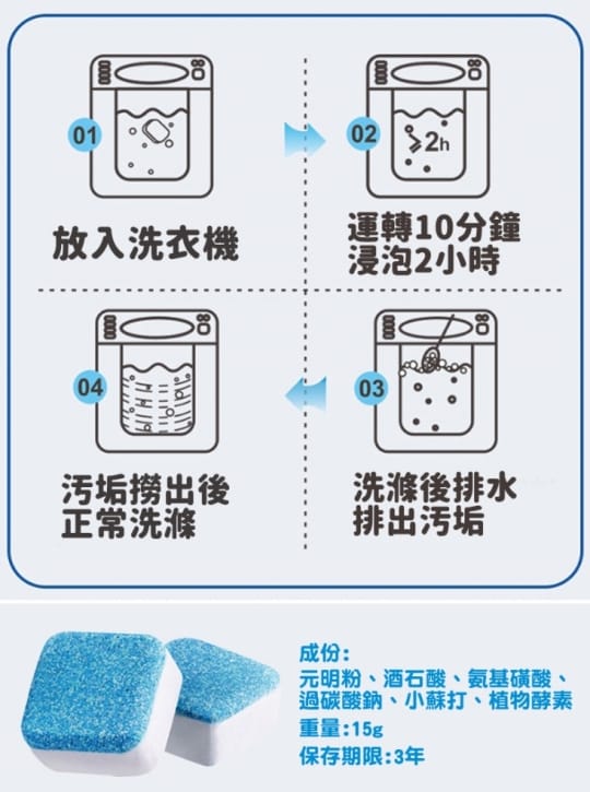 植物酵素洗衣槽清潔錠