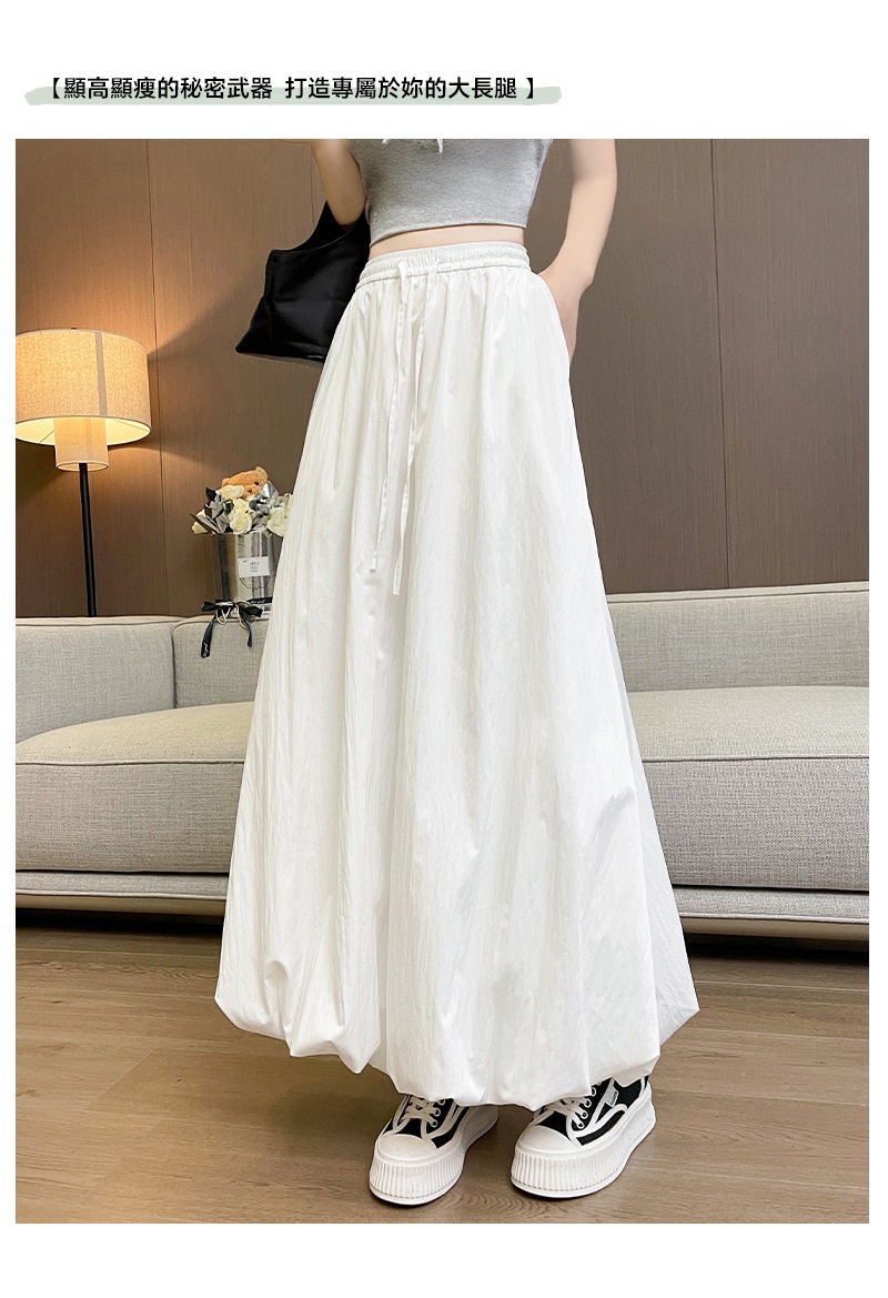 韓系蓬蓬花苞高腰顯瘦百搭A字裙 S-XL 8色可選