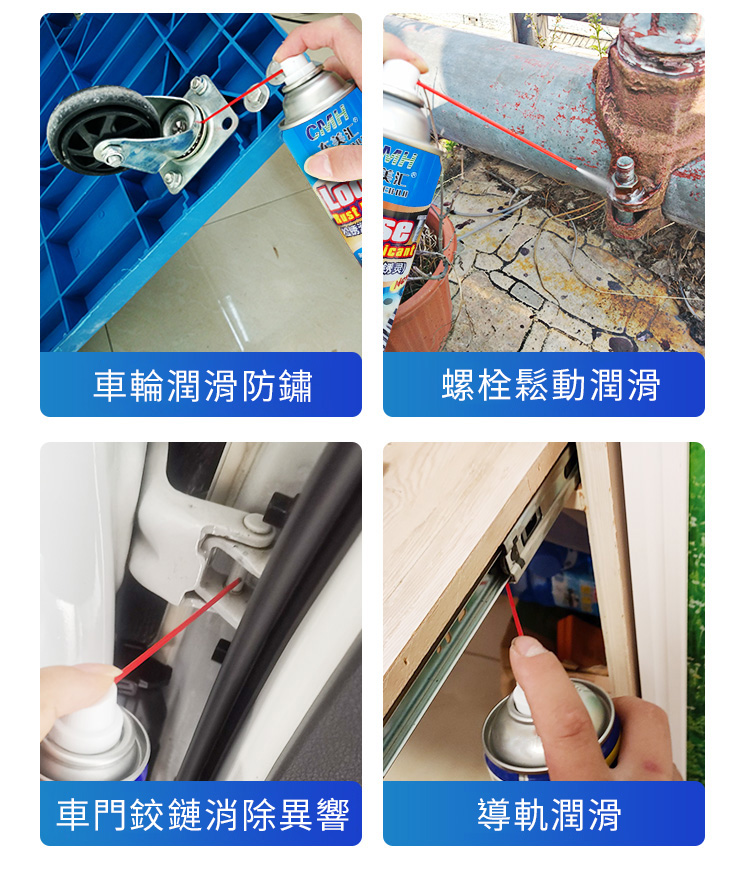           【KCS 嚴選】多功能金屬防銹潤滑劑-3入(門鎖自行車鏈條