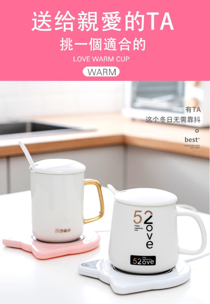55°恆溫USB定時貓咪加熱保溫杯墊 SS-02