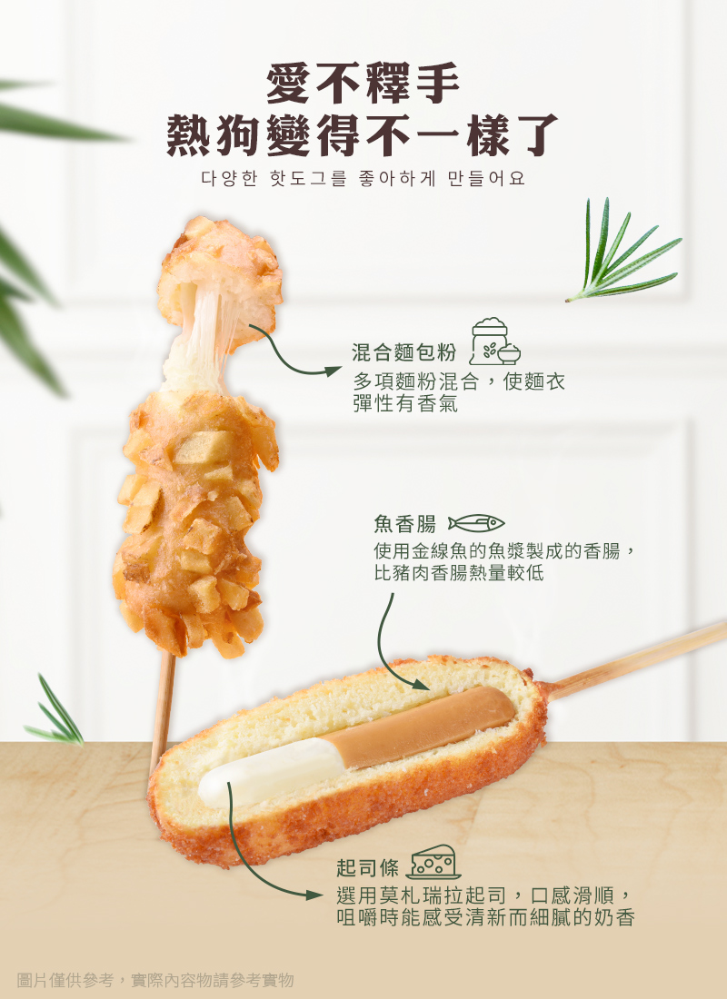 【WOO YANG】韓國酥脆起司魚香腸熱狗 馬鈴薯脆皮/蜂蜜奶油兩款任選
