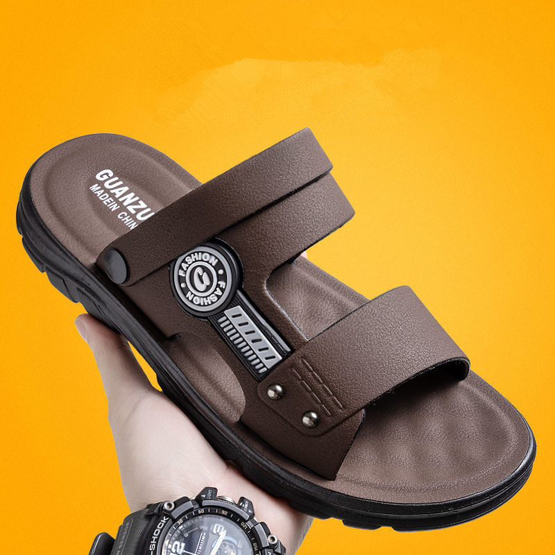 男士百搭好穿透氣兩用防滑拖鞋 涼鞋 兩款可選 