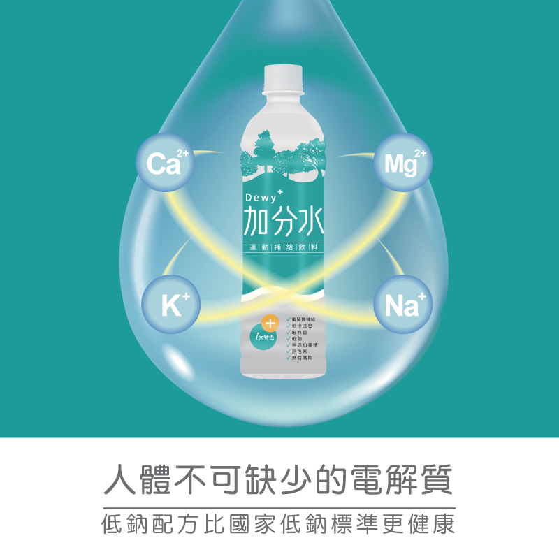 【生活】加分水Dewy+運動補給飲料 600mlx24入(箱) 運動飲料 電解質