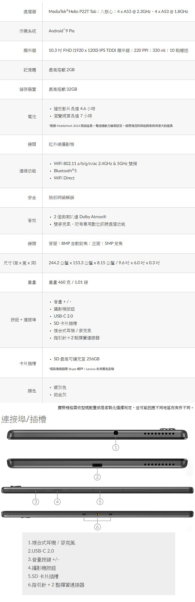 【Lenovo】Tab M10 FHD TB-X606F 10吋 2G/32G