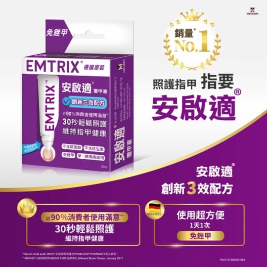 Emtrix安啟適 覆甲液 10ml 送洗手乳或指甲剪或皮質隨身噴瓶