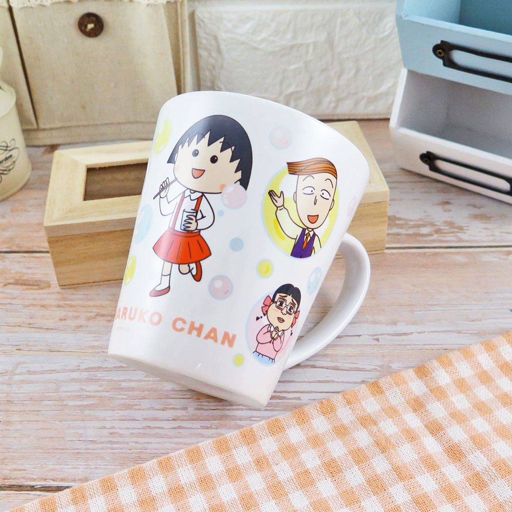 正版授權櫻桃小丸子 斜口馬克杯