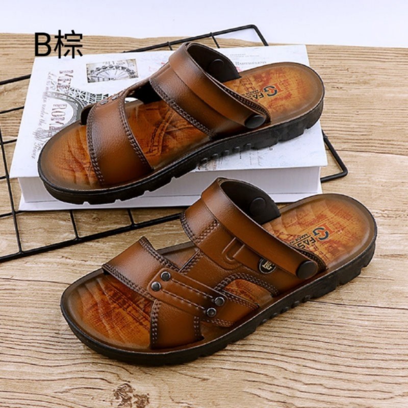 男士百搭好穿透氣兩用防滑拖鞋 涼鞋 兩款可選 