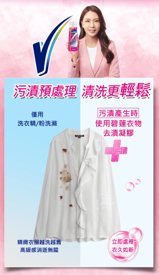 【碧蓮Vanish】衣物去漬凝膠 衣物護色 2X濃縮凝膠 200ml 