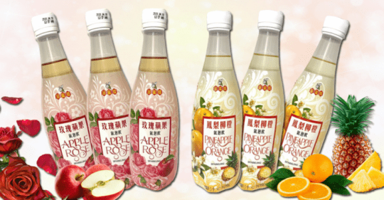 金蜜蜂團購美食蘋果鳳梨氣泡飲(玫瑰蘋果、鳳梨柳橙)