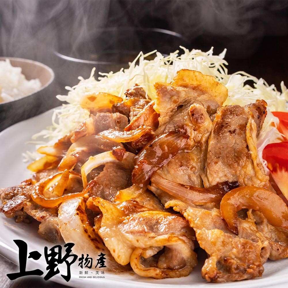       【上野物產】日式薑汁燒肉調理包 x24包(200g±10%/固形物