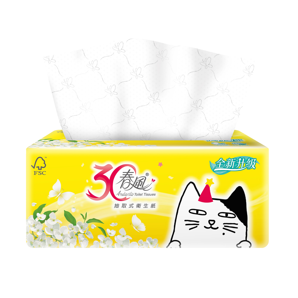 【春風】柔韌細緻抽取式衛生紙(110抽x12包x6串/箱)