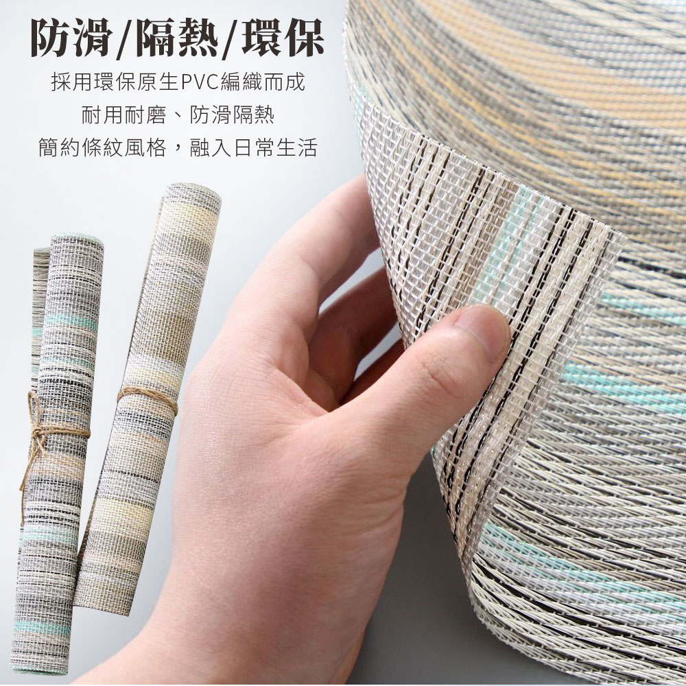 雙層雙面隔熱餐墊 簡約歐式可剪裁隔熱餐墊 PVC西餐墊 防燙碗墊 餐桌墊