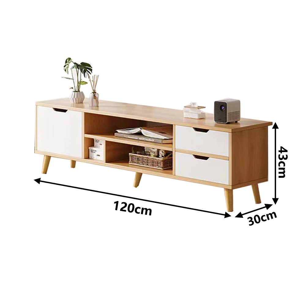 【E家工廠】120公分一門兩抽收納電視櫃 TV櫃 客廳櫃 332