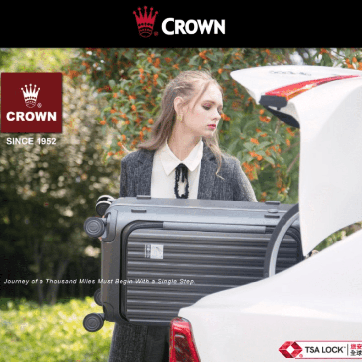 【CROWN BOXY 旅行箱】26吋前開框架拉桿箱 TSA海關安全鎖 行李箱