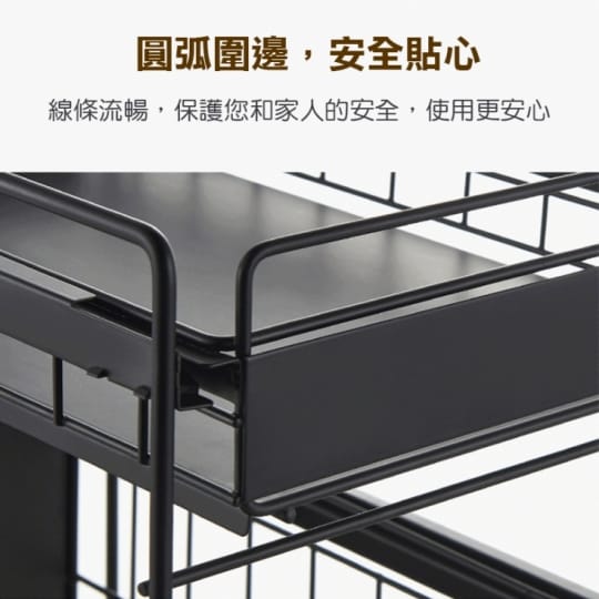 【KCS嚴選】日系廚房浴室抽屜式水槽收納架(雙層抽屜收納好方便)