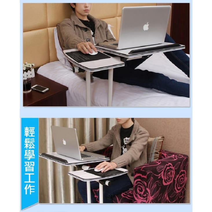 【VENCEDOR】床邊可升降雙桿電腦桌/懶人桌 FU002