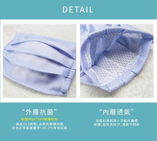MIT專利碘紗抗菌口罩套