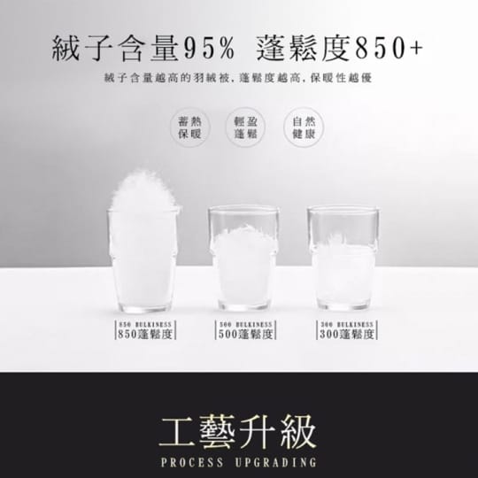 95% 天然保暖羽絨被