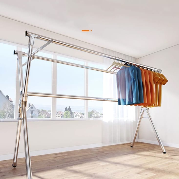 加長加厚折疊伸縮晾衣架