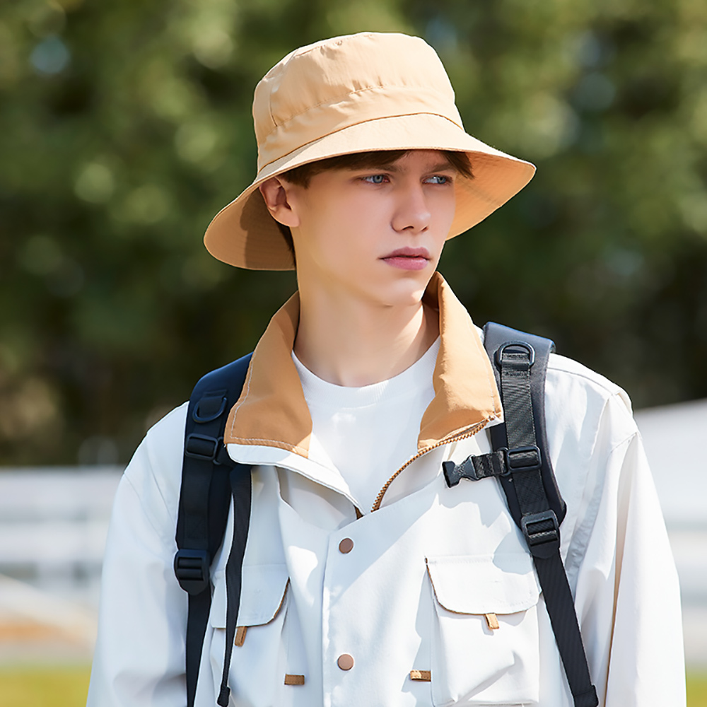 防水速乾薄款遮陽可收納漁夫帽 防曬帽 可掛包包 七色任選