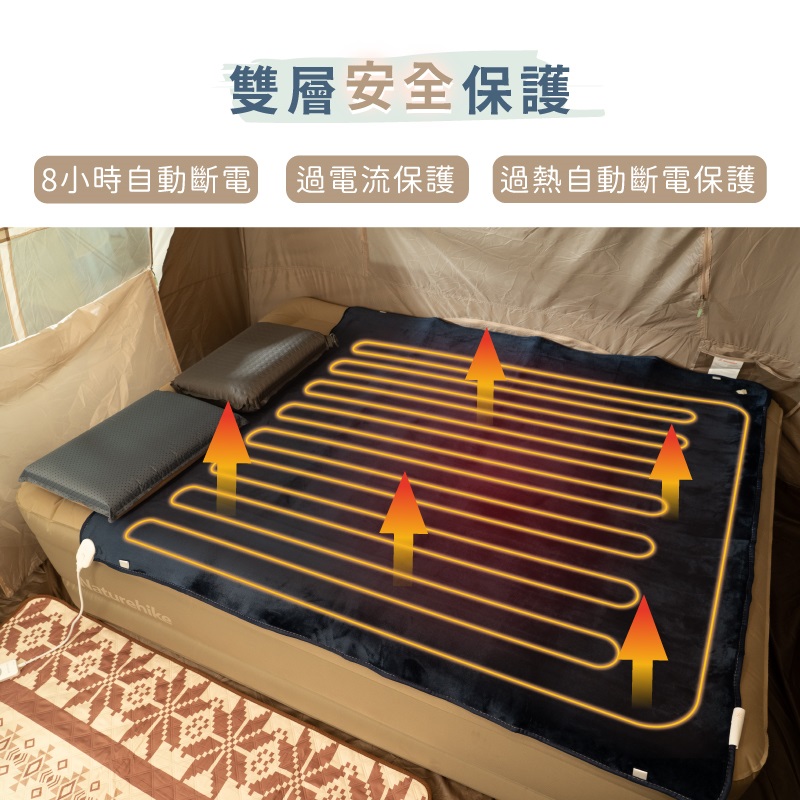 【MUNICHI 沐尼黑】恆溫定時雙人電熱毯(MH-BU49 MHB-6033)