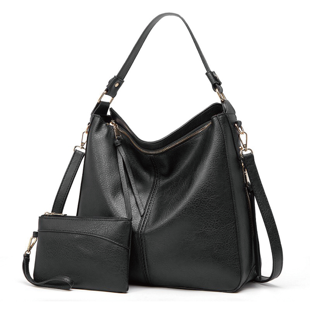 通勤大容量時尚多功能兩件組斜背包 肩背包 多色任選