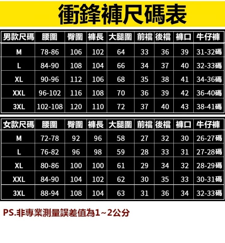 頂級加絨防潑水加厚衝鋒褲(防風/防雨/保暖/登山褲/男女款)