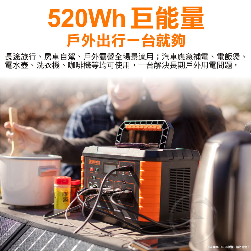  【日本KOTSURU】攜帶式儲能電瓶/太陽能板 (330W-1000W)