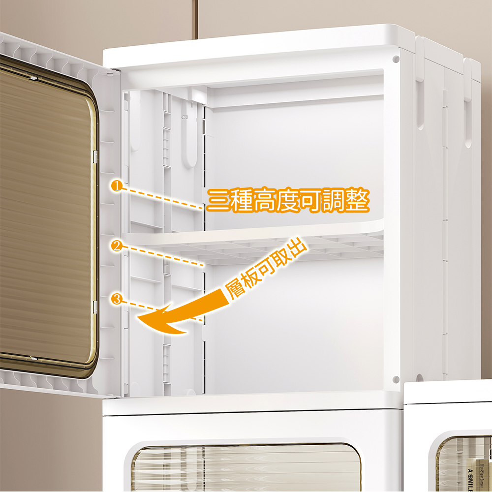 【Mr.box】新式摺疊雙門單門收納櫃-附輪