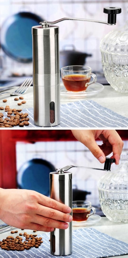 不鏽鋼手搖磨豆機(咖啡機 磨粉機 磨咖啡豆機 研磨機)