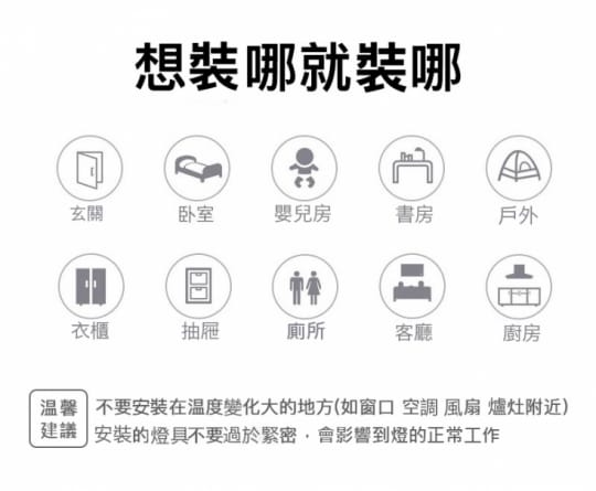 升級四葉草懸掛磁吸感應燈