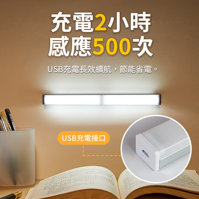       【OMG】USB充電 磁吸式LED感應燈管 升級版多功能 小夜燈 
