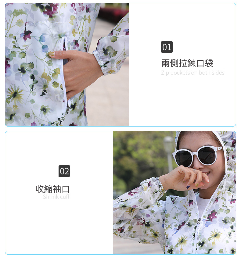 花漾輕巧防潑水防曬外套