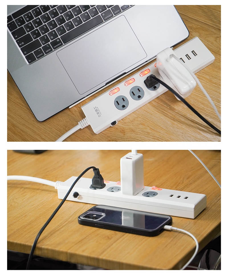 【太星電工】四開四插 3USB電腦線 3P(OCP44304 OCP44306)