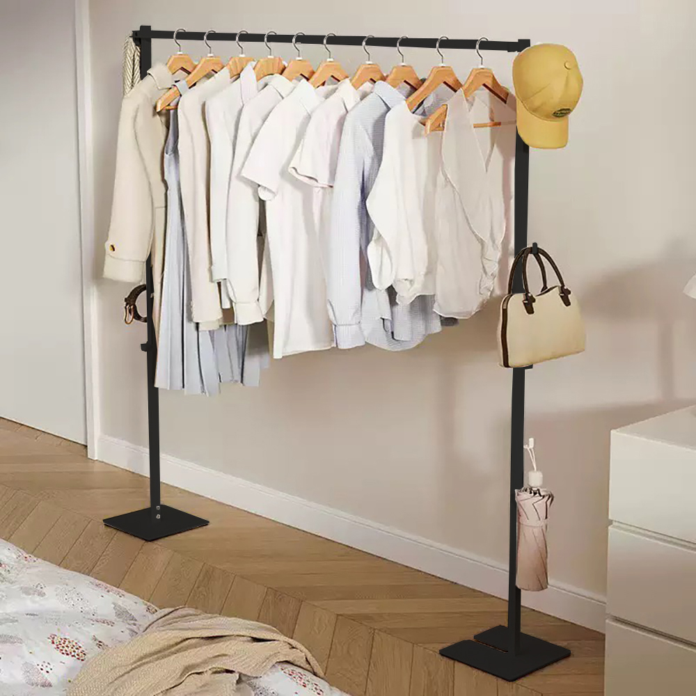 【居家生活 Easy Buy】兩用摺疊曬衣架／衣帽架 掛衣架 曬衣桿