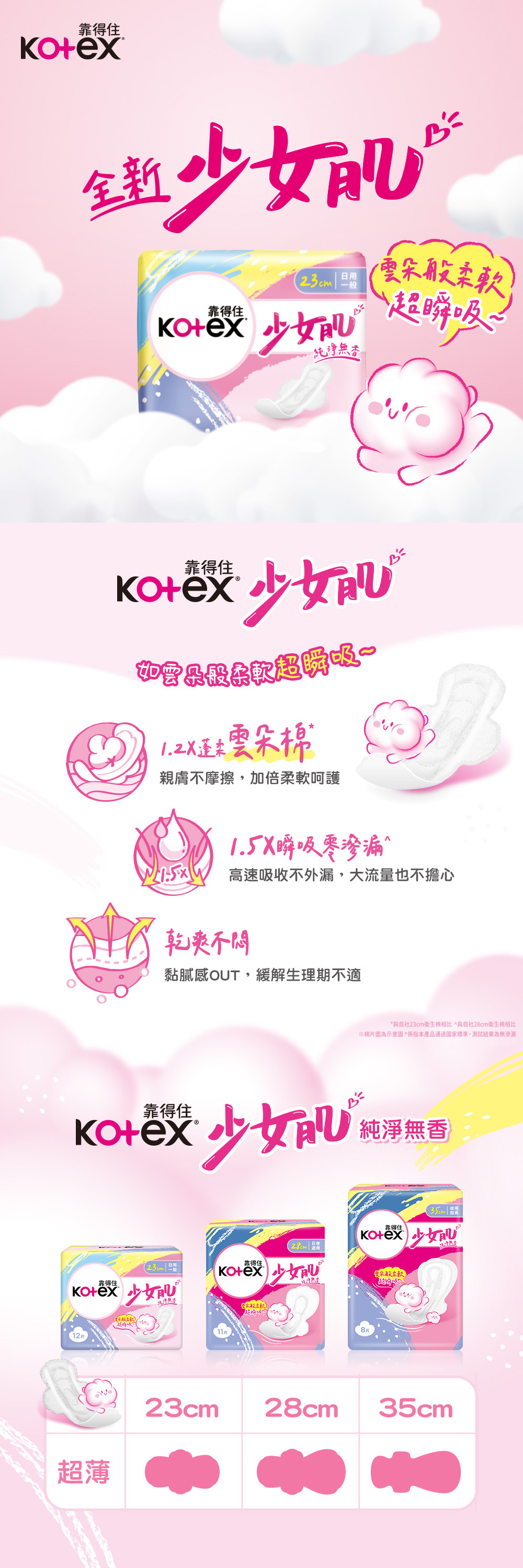 【靠得住】草本抑菌/超吸洞/少女肌系列衛生棉  8包