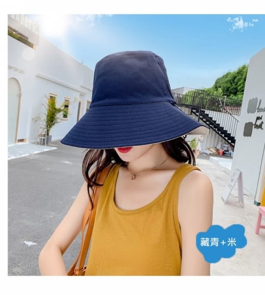 雙色雙戴大帽檐遮陽帽
